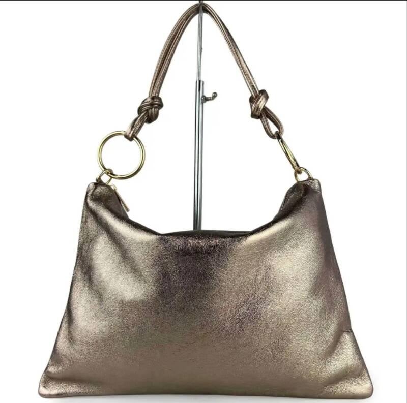 “Le Sottilissime Big – borsa con anelli in vera pelle”