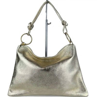 “Le Sottilissime Big – borsa con anelli in vera pelle” - Babyrosa / Vera pelle