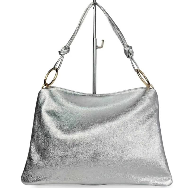 “Le Sottilissime Big – borsa con anelli in vera pelle”