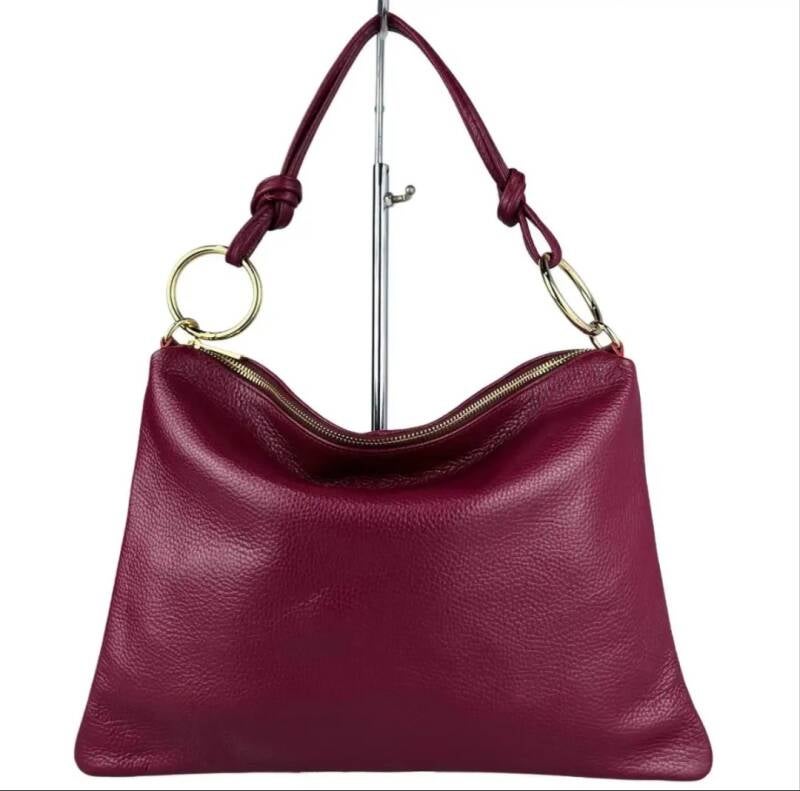“Le Sottilissime Big – borsa con anelli in vera pelle”