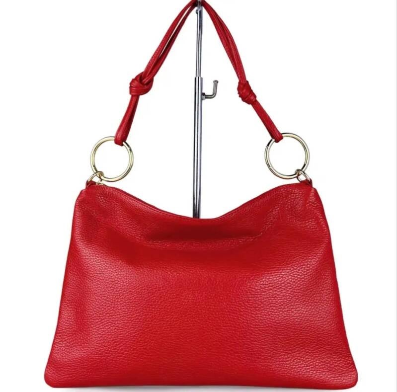 “Le Sottilissime Big – borsa con anelli in vera pelle”