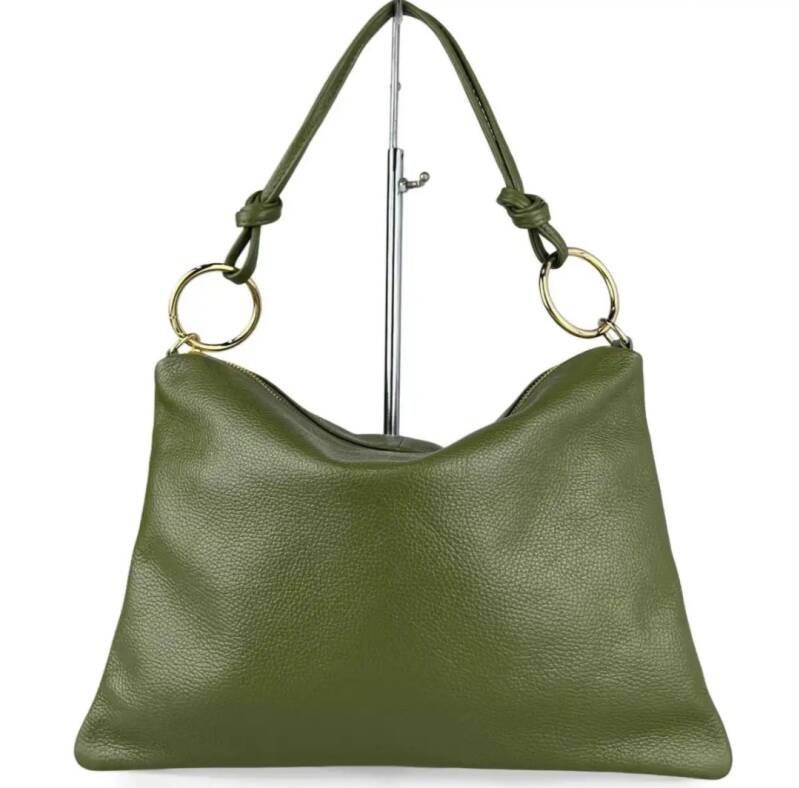 “Le Sottilissime Big – borsa con anelli in vera pelle”