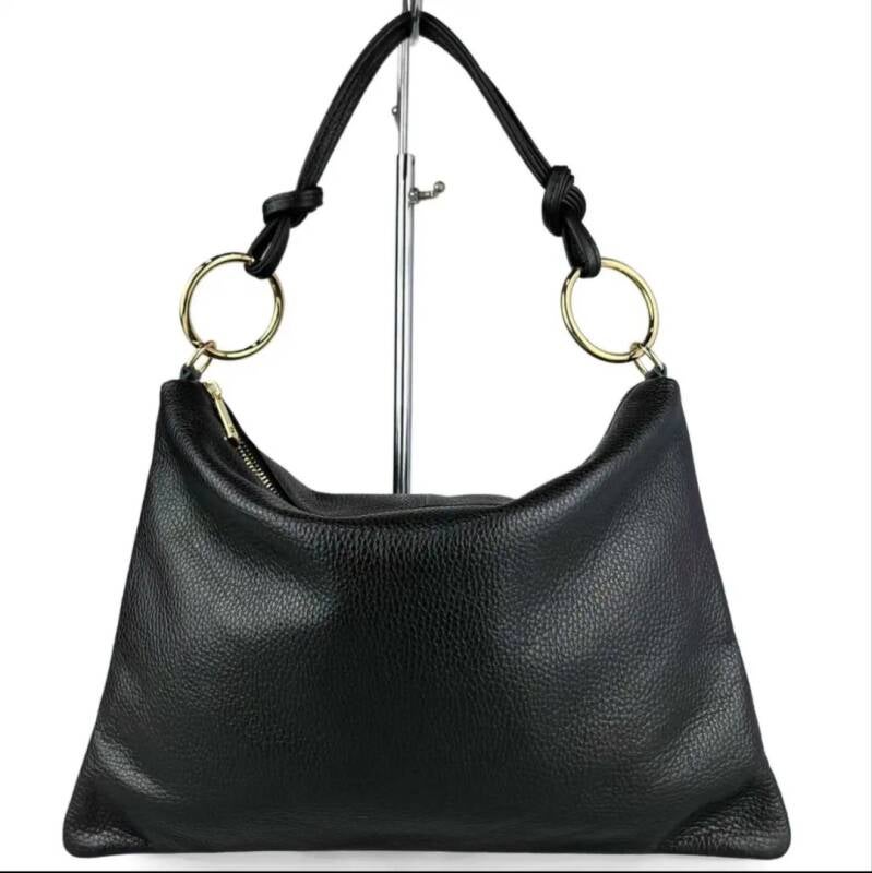 “Le Sottilissime Big – borsa con anelli in vera pelle”