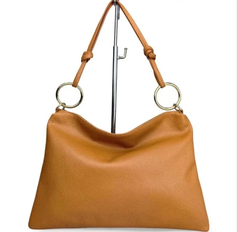 “Le Sottilissime Big – borsa con anelli in vera pelle”
