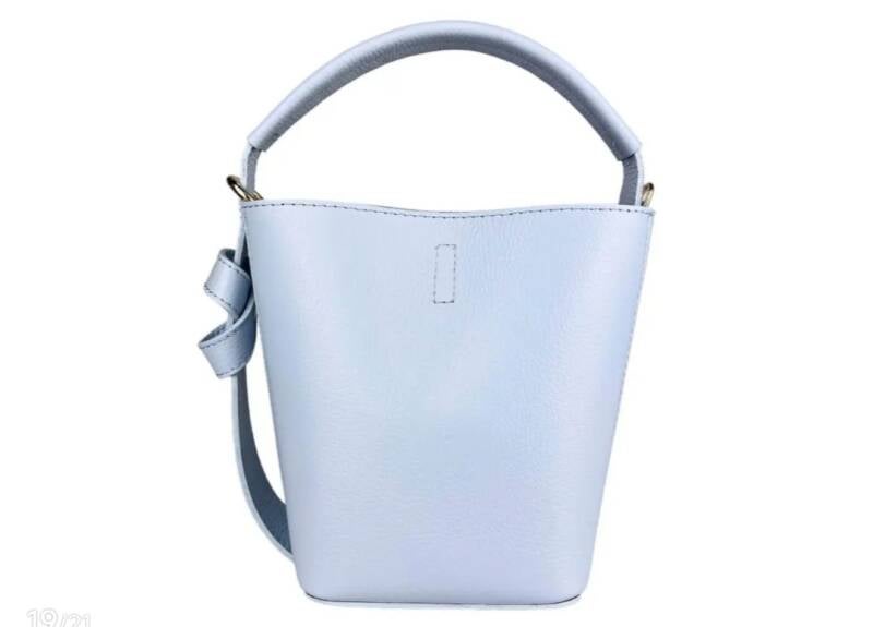 I Fiocchetti” in pelle made in Italy – secchiello con fiocco elegante