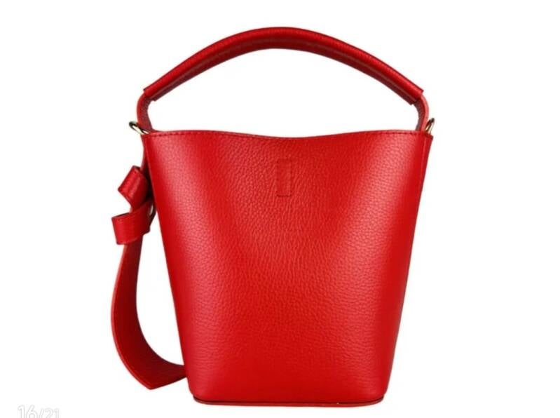 I Fiocchetti” in pelle made in Italy – secchiello con fiocco elegante