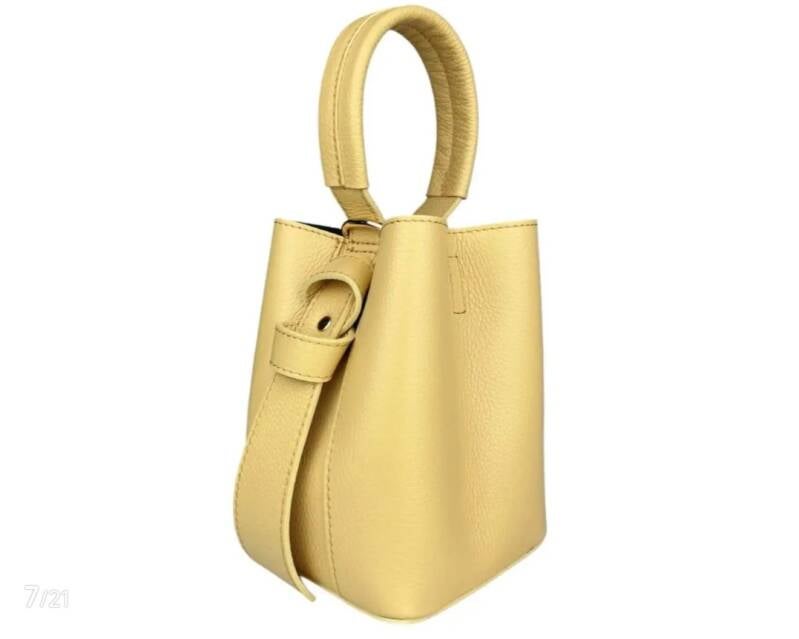 I Fiocchetti” in pelle made in Italy – secchiello con fiocco elegante