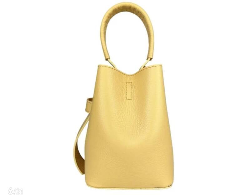 I Fiocchetti” in pelle made in Italy – secchiello con fiocco elegante