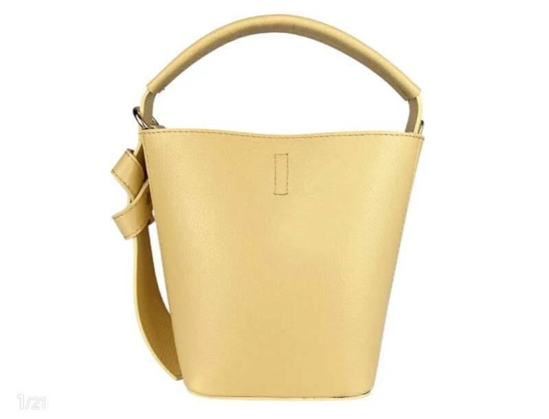 I Fiocchetti” in pelle made in Italy – secchiello con fiocco elegante