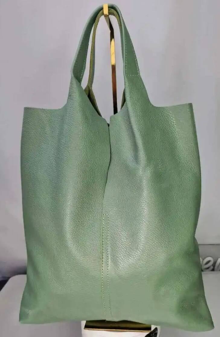 Le Shopper in pelle – shopper made in Italy | AnemBags - Argento / Vera pelle