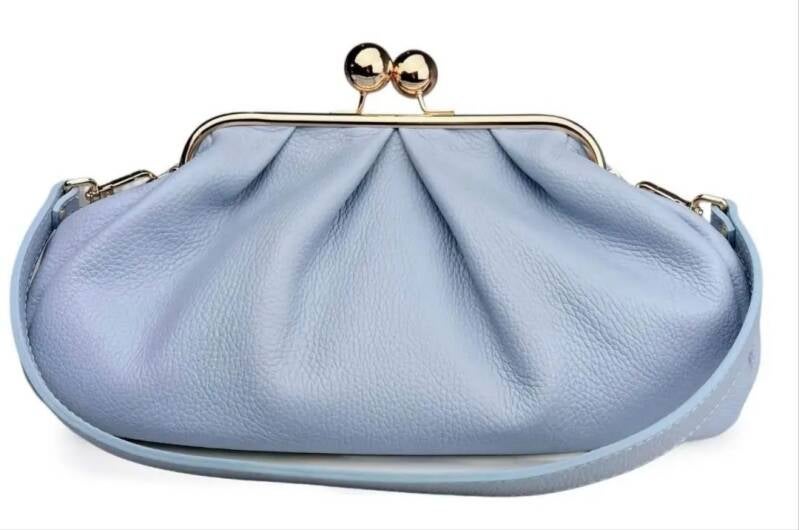 Clutch "ELIZABETH"- Eleganza in Vera Pelle Made in Italy - panna / Vera pelle