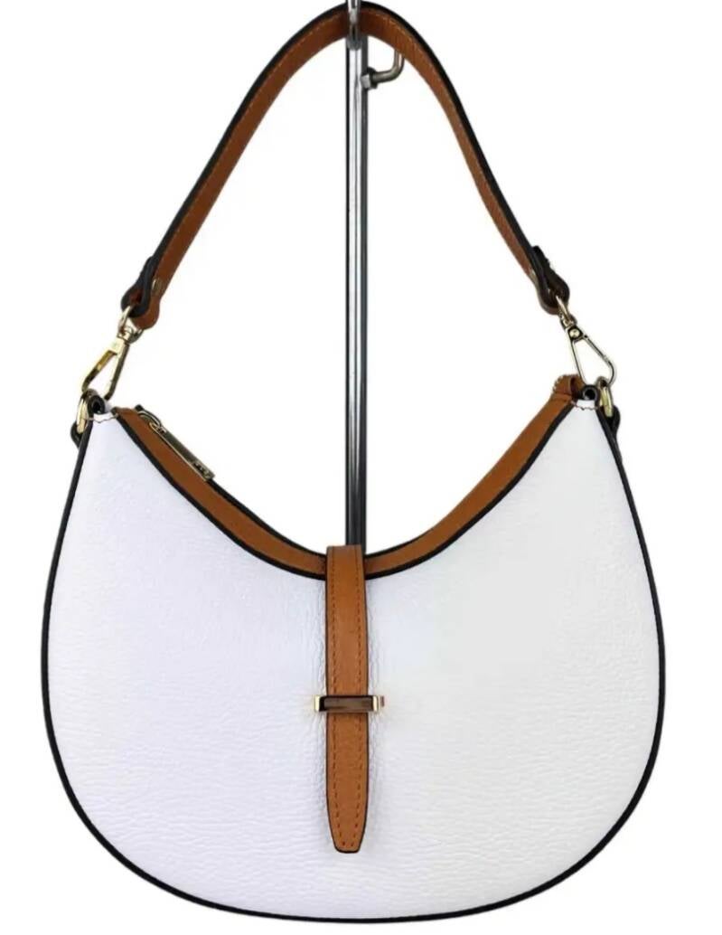 Borsa “Le Mezzelune” in pelle – design semiluna elegante | Anem Bags - Nero / Vera pelle