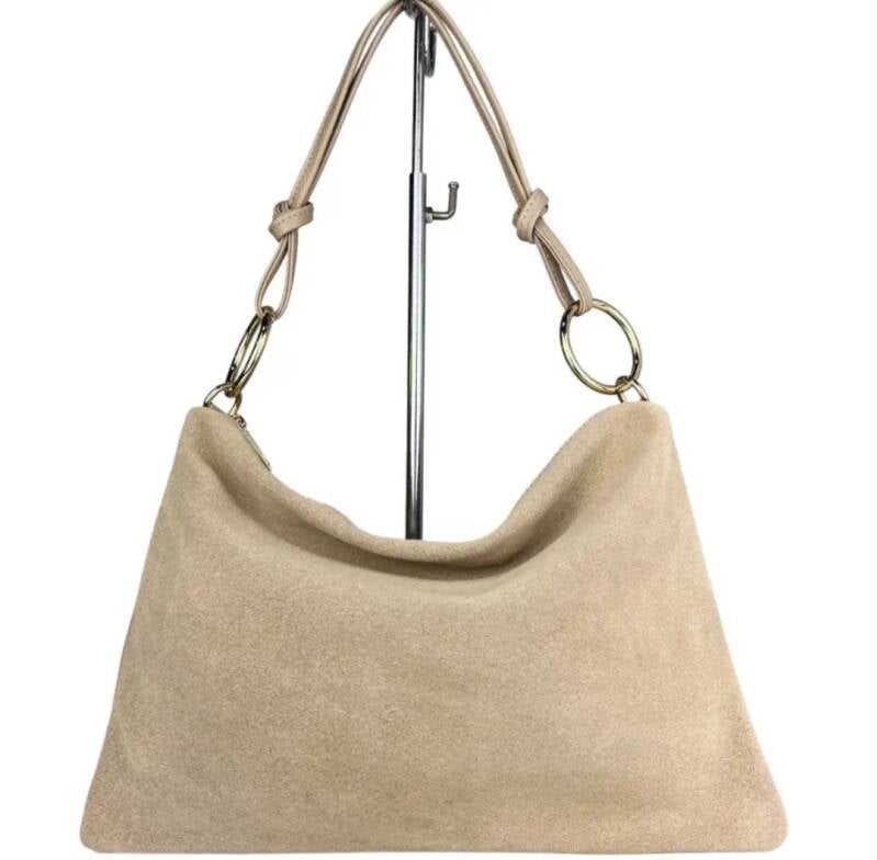 “Le Sottilissime Big – borsa con anelli in CAMOSCIO”