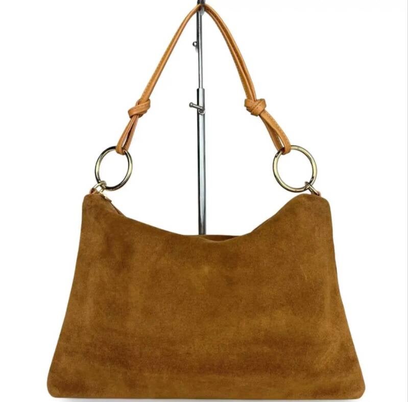 “Le Sottilissime Big – borsa con anelli in CAMOSCIO”