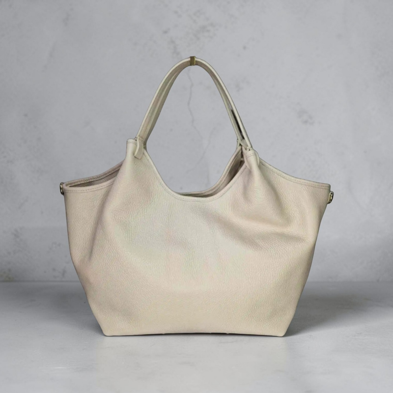 “Le Barchette” – Borsa a mano in vera pelle made in Italy - bordeaux