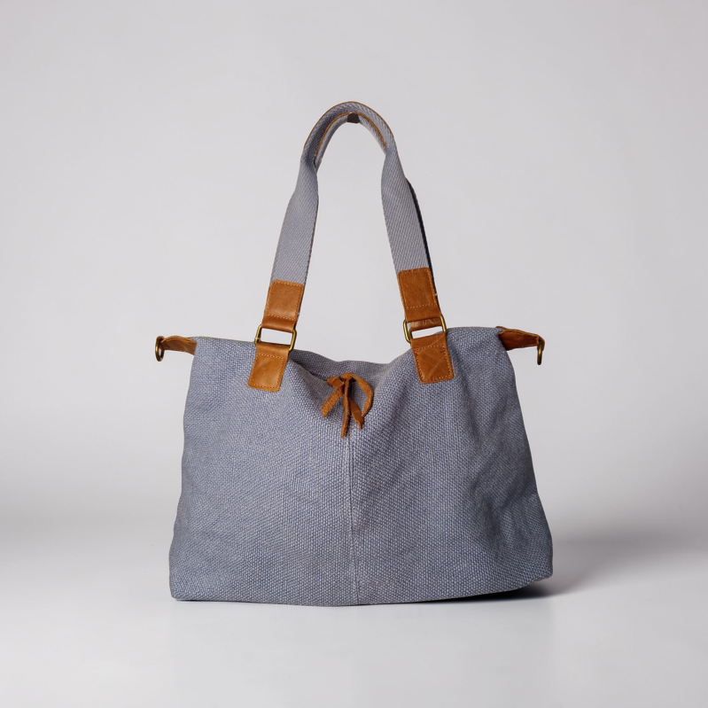 Borsa Yuta in Juta con Inserti in Vera Pelle