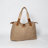 Borsa Yuta in Juta con Inserti in Vera Pelle