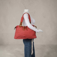 Borsa Yuta in Juta con Inserti in Vera Pelle