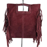 Le Frangettine – borsetta in pelle camoscio frange made in Italy