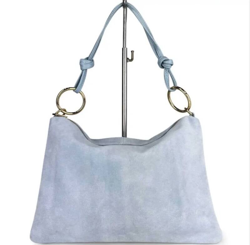 “Le Sottilissime Big – borsa con anelli in CAMOSCIO”