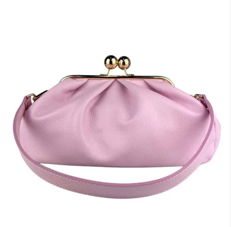 Clutch "ELIZABETH SMALL"- Eleganza in Vera Pelle Made in Italy - Beige / Vera pelle