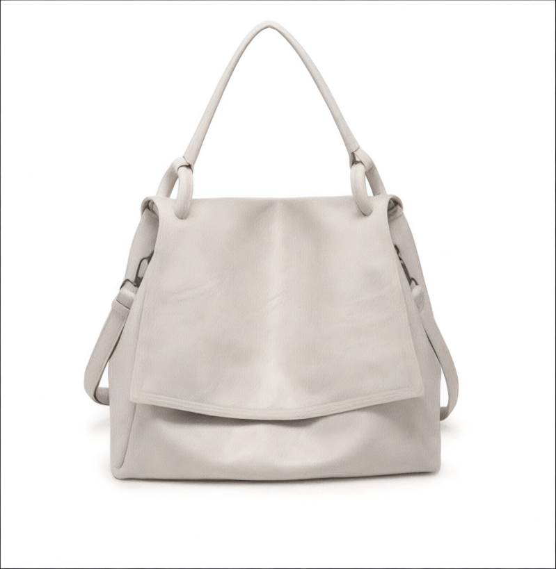 “Le Pattine - borsa da spalla con pattina in poliuretano - Beige / Ecopelle