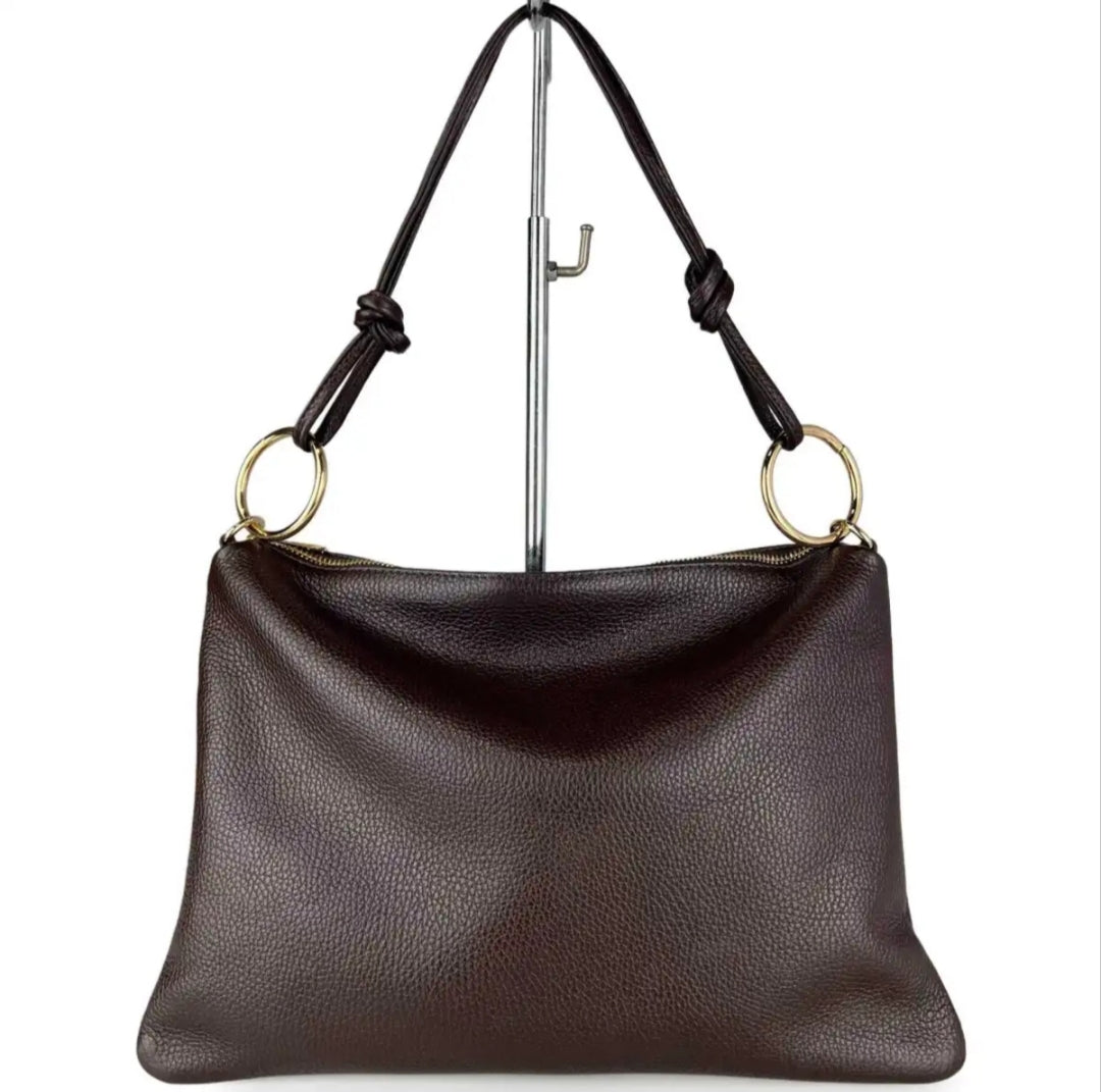 “Le Sottilissime Big – borsa con anelli in vera pelle”