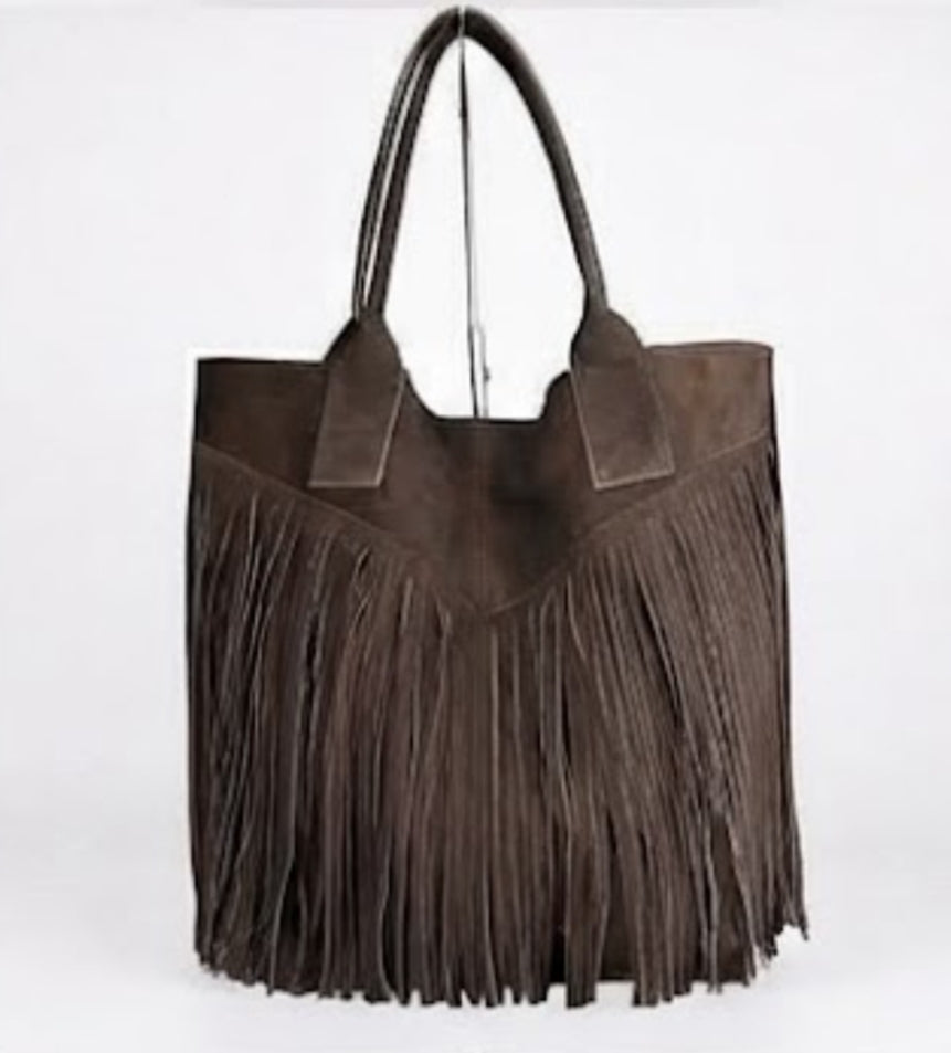Le Frangette – borsa con frange in vera pelle made in Italy