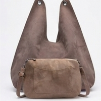 Borsa Diana in Ecocamoscio – Sacca Morbida con Borsello Interno Estraibile e Tracolla
