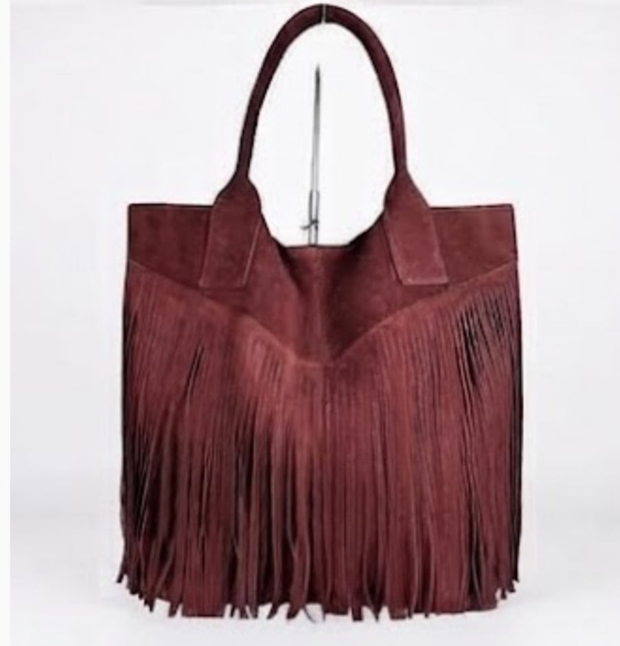 Le Frangette – borsa con frange in vera pelle made in Italy