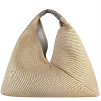 Borsa Asia Triangolo in Rafia e Vera Pelle Made in Italy
