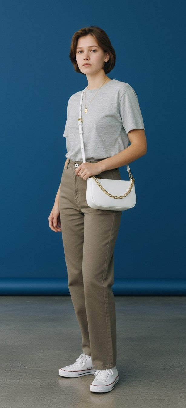 Borsa “Le Spalline” in vera pelle
