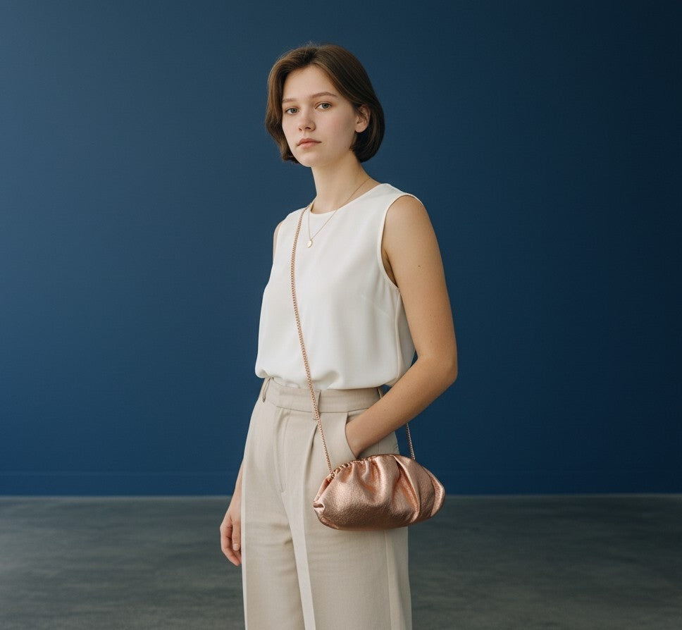 Conchigliette – borsa shell / conchiglia in vera pelle made in Italy