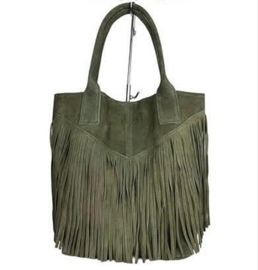 Le Frangette – borsa con frange in vera pelle made in Italy