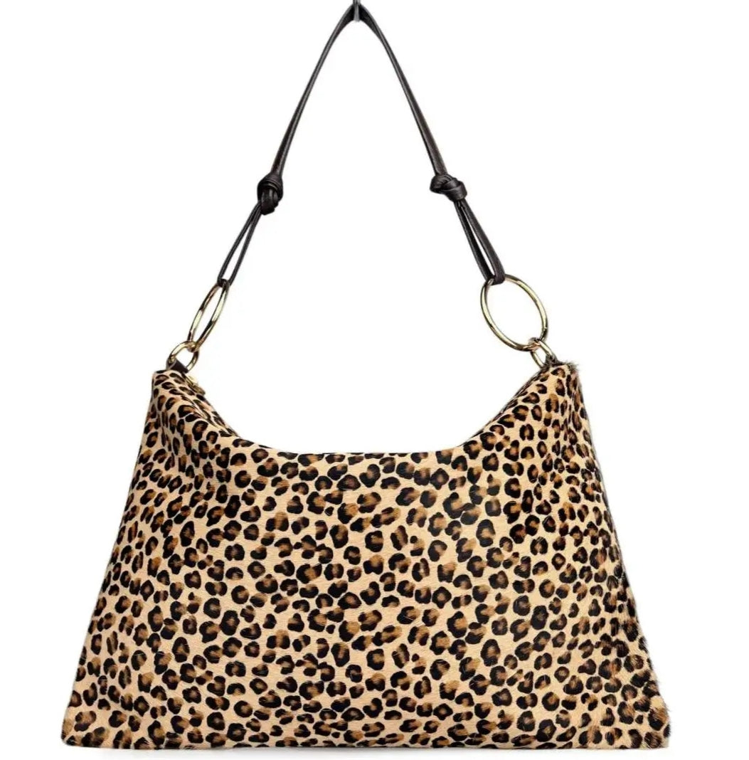 “Le Sottilissime Big Cavallino – borsa con anelli in vera pelle & cavallino”
