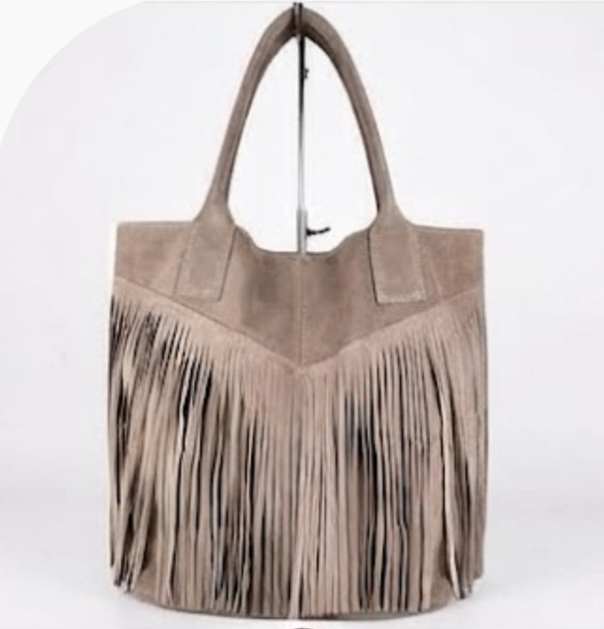 Le Frangette – borsa con frange in vera pelle made in Italy
