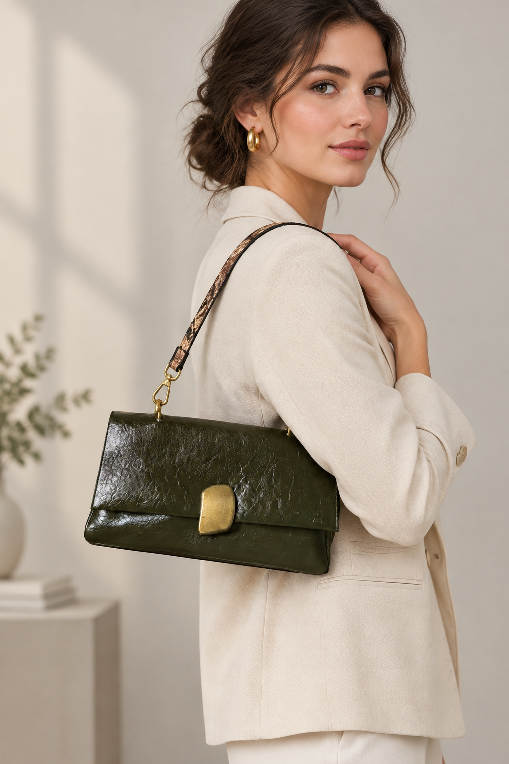 Borsa Alessia AnemBags in Poliuretano Premium con Tracolla