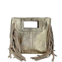 Le Frangettine Mini Laminate – Mini bag con frange in Vera Pelle Made in Italy