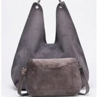 Borsa Diana in Ecocamoscio – Sacca Morbida con Borsello Interno Estraibile e Tracolla