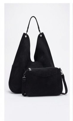 Borsa Diana in Ecocamoscio – Sacca Morbida con Borsello Interno Estraibile e Tracolla