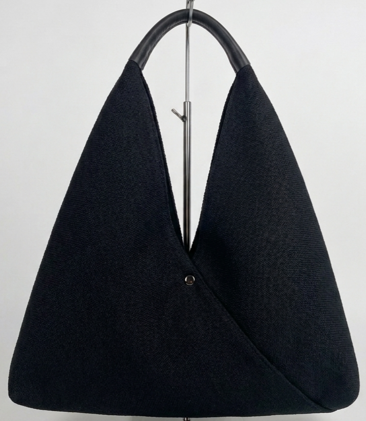 Borsa Asia Triangolo in Rafia e Vera Pelle Made in Italy