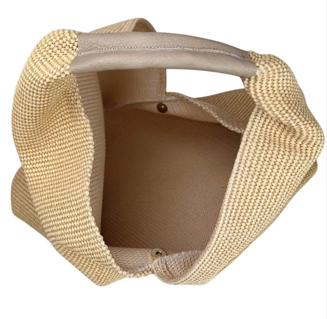 Borsa Asia Triangolo in Rafia e Vera Pelle Made in Italy