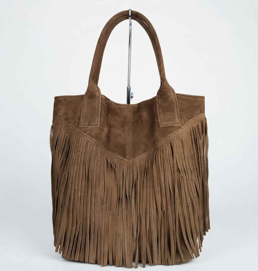 Le Frangette – borsa con frange in vera pelle made in Italy