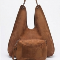 Borsa Diana in Ecocamoscio – Sacca Morbida con Borsello Interno Estraibile e Tracolla