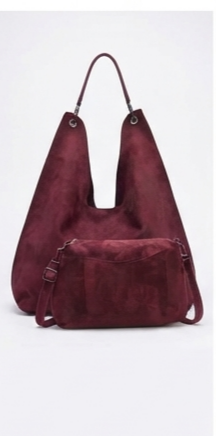 Borsa Diana in Ecocamoscio – Sacca Morbida con Borsello Interno Estraibile e Tracolla