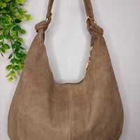 Borsa “Le Sacche” in CAMOSCIO stile sacco – Made in Italy - nero / Vero camoscio